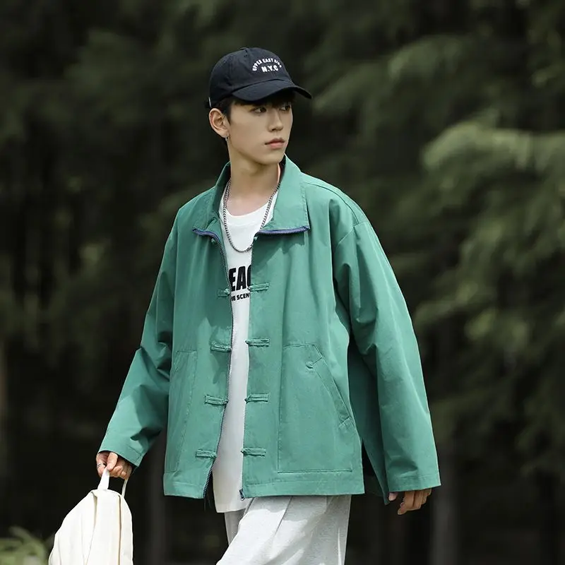 

Retro Loose Coat New Chinese Style Jacket Autumn And Winter plus-size men's Fashion Clothing Men Fashionable Tangsuits Coat