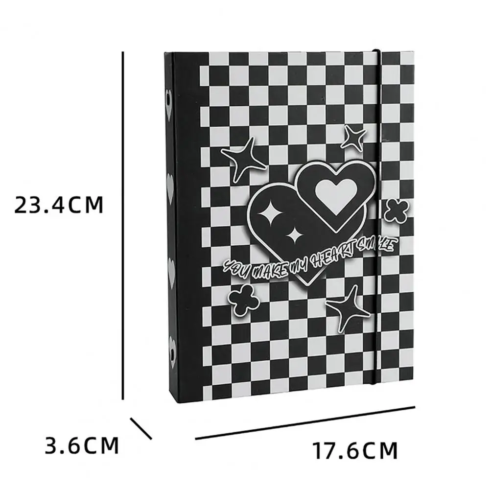 Binder Photocards Stickers Collect Book with Lanyard 6 Holes Loose-leaf Type 3 Inches Album Collection Book Student Supplies