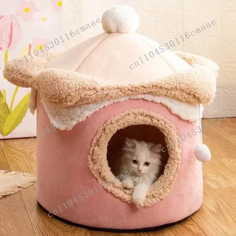 New Warm Winter Cat and Dog House Deep Sleep Pet Nest Fun and Comfortable Nest, Suitable for Pets
