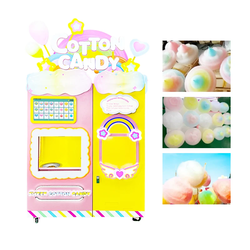 Snack Machines Cotton Candy Cotton Robot Vending Machine Cotton Candy Machine