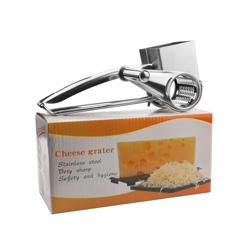 Stainless Steel Hand Rotating Cheese Grater Creative Kitchen Grater Household