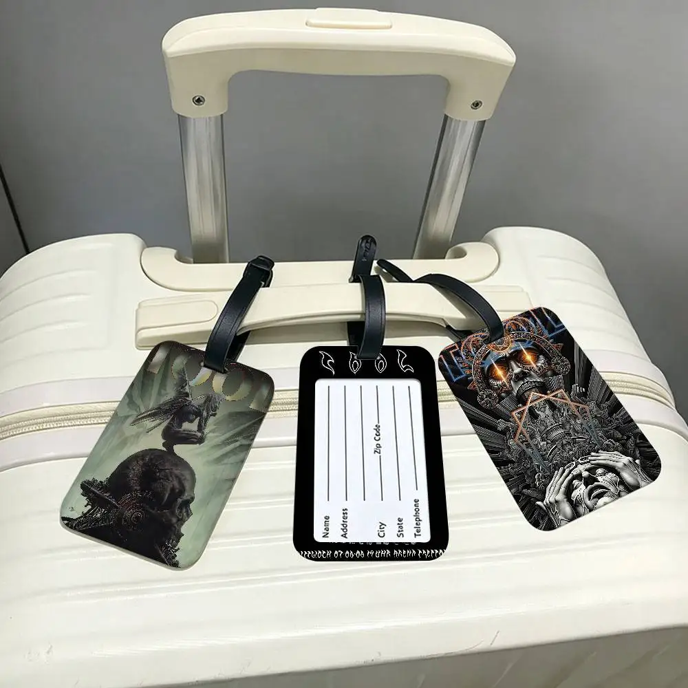 Tool Band Lollapalooza in Texas Anti lost Luggage Marker PVC Information Card Sleeve Portable Baggage Tag For Outdoor Travel