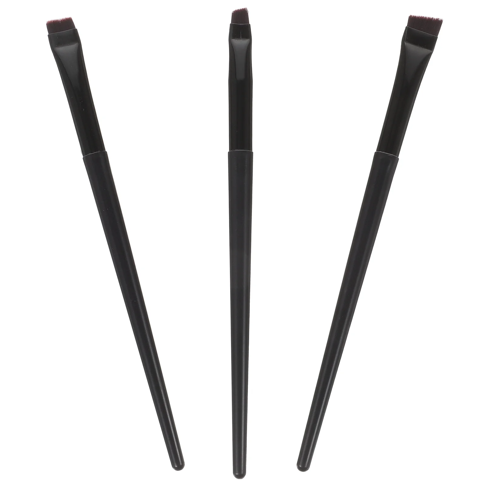 3 個のフラットアイライナーブラシセット柔らかく柔軟な毛先で汚れ防止クリエイティブメイクアップツール