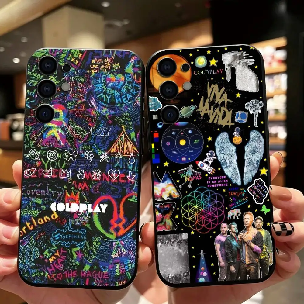 Rock Band Coldplay Phone Case For Samsung S26,S25,S24,S23,S22,S21,S30,Ultra,Plus,Fe,Lite,Note,10,Black Cover Gift