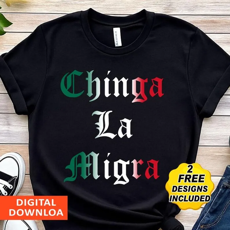 Chinga La Migra T-Shirt, Anti ICE Tee, Abolish Ice Shirt, Anti Deportations Tee, Mexican Sombrero, Liberal Protest Shirt