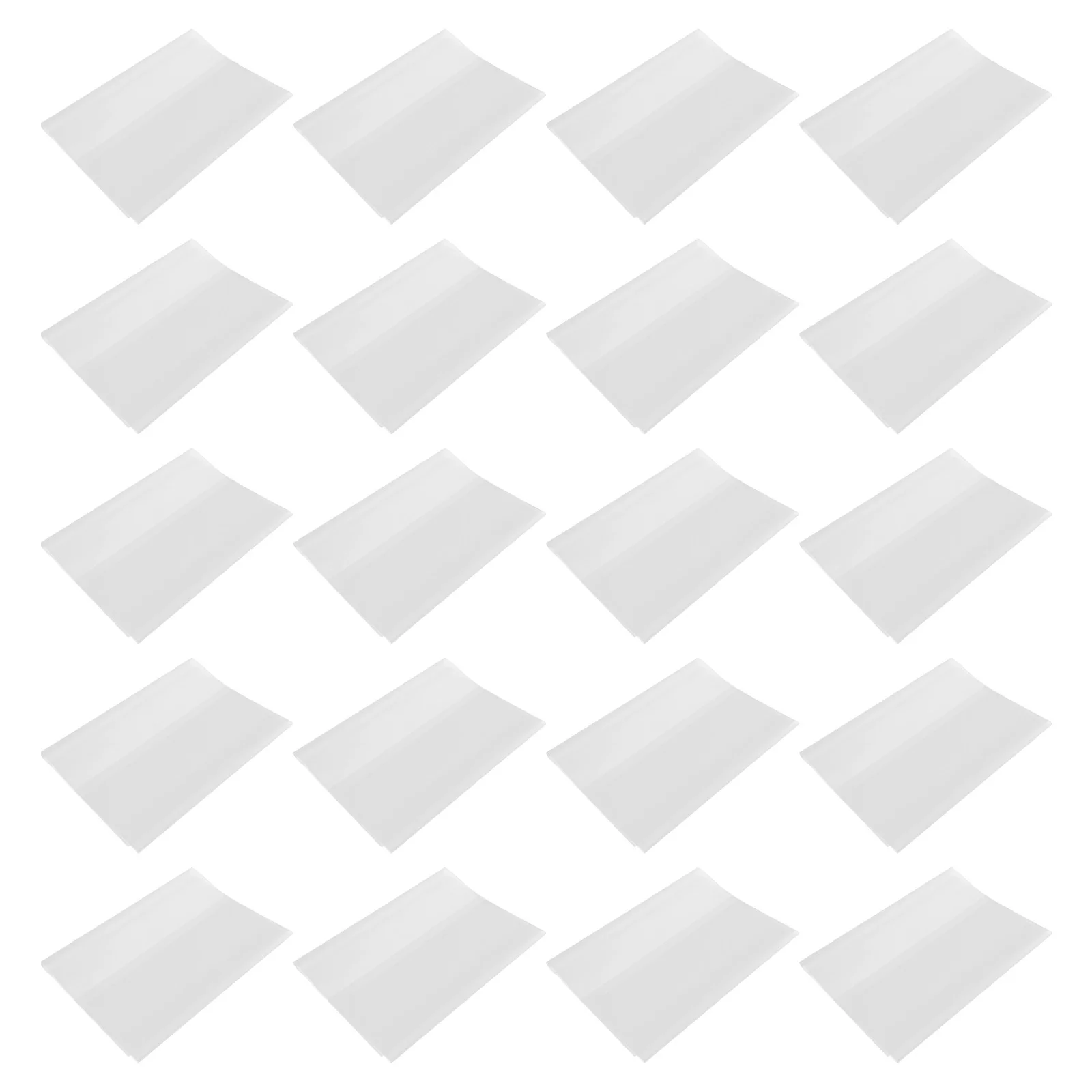 20Pcs Transparent Book Cover Protector Clear for Hardcover Books Textbook Protection School Library Reusable Book Sleeve