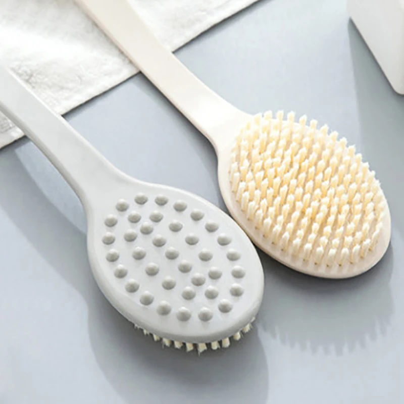 Bath Brush Back Body Bath Shower Sponge Scrubber Brushes With Handle Exfoliating Scrub Skin Massager Exfoliation Bathroom Brush