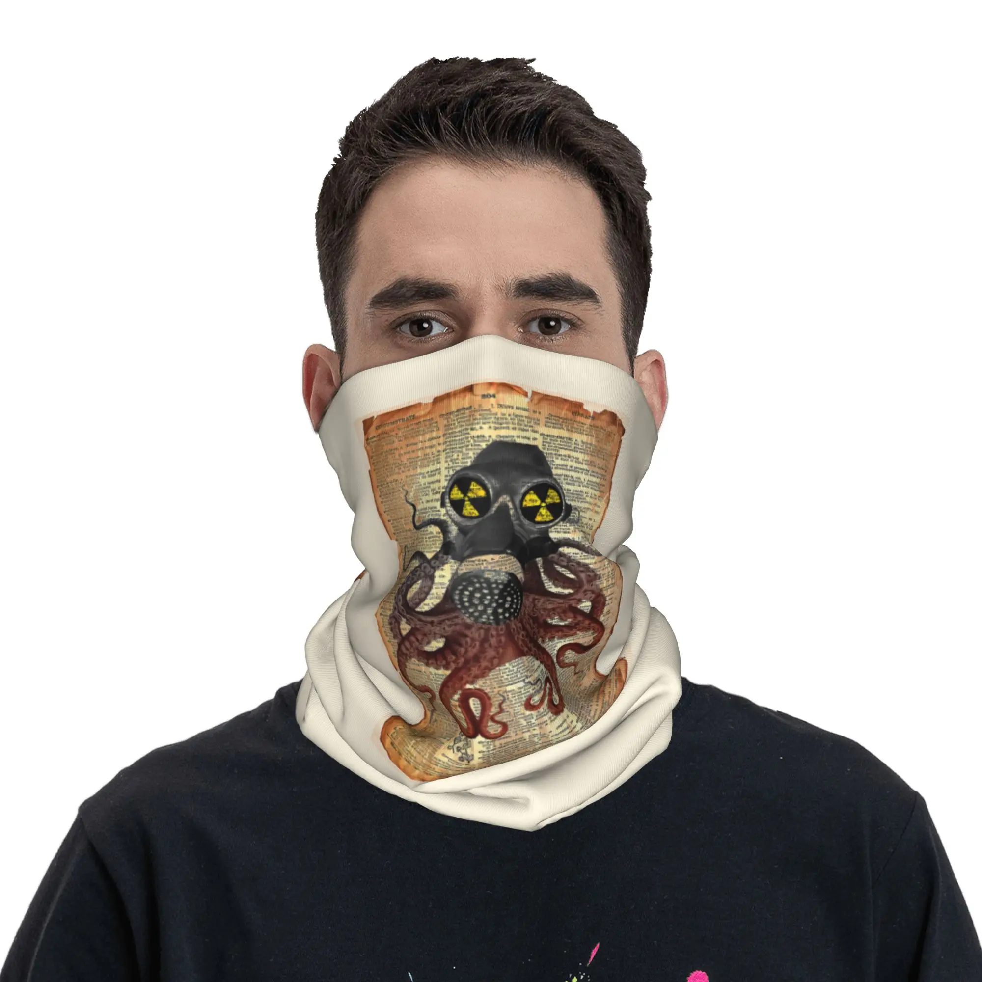 

Бандана-маска в стиле стимпанк с принтом осьминога, дышащий шарф-повязка на голову для бега, унисекс, для взрослых