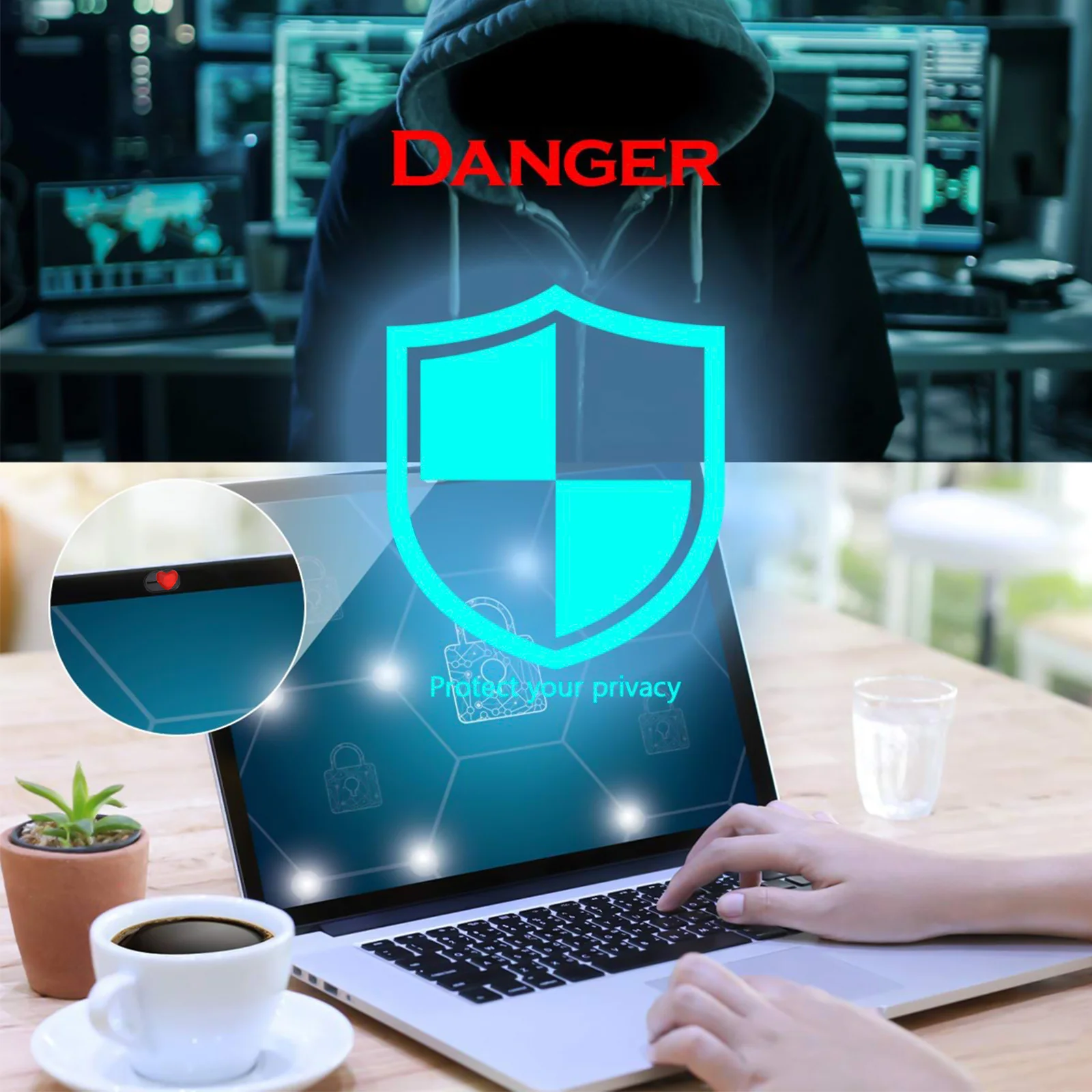 

Operitacx 4pcs Heart Shape Slide Webcam Cover for Laptop Tablet Privacy Camera Protector