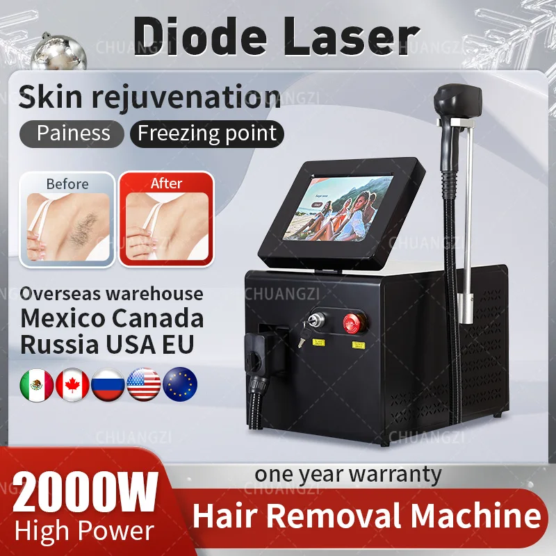 

808nm Diode Lase-r Hair Removal755nm1064nm For Home Permanent Removal Cooling Head Painless Lase-r Epilator Beauty Equipment for