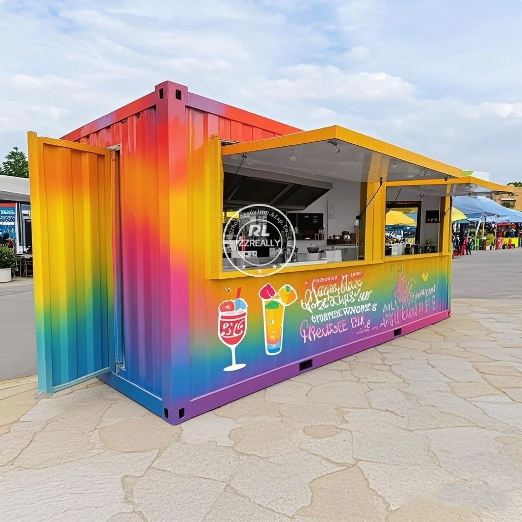 맞춤형 20피트 컨테이너 키오스크 점심 컨테이너 레스토랑 간이매점 바 (주방 완비)