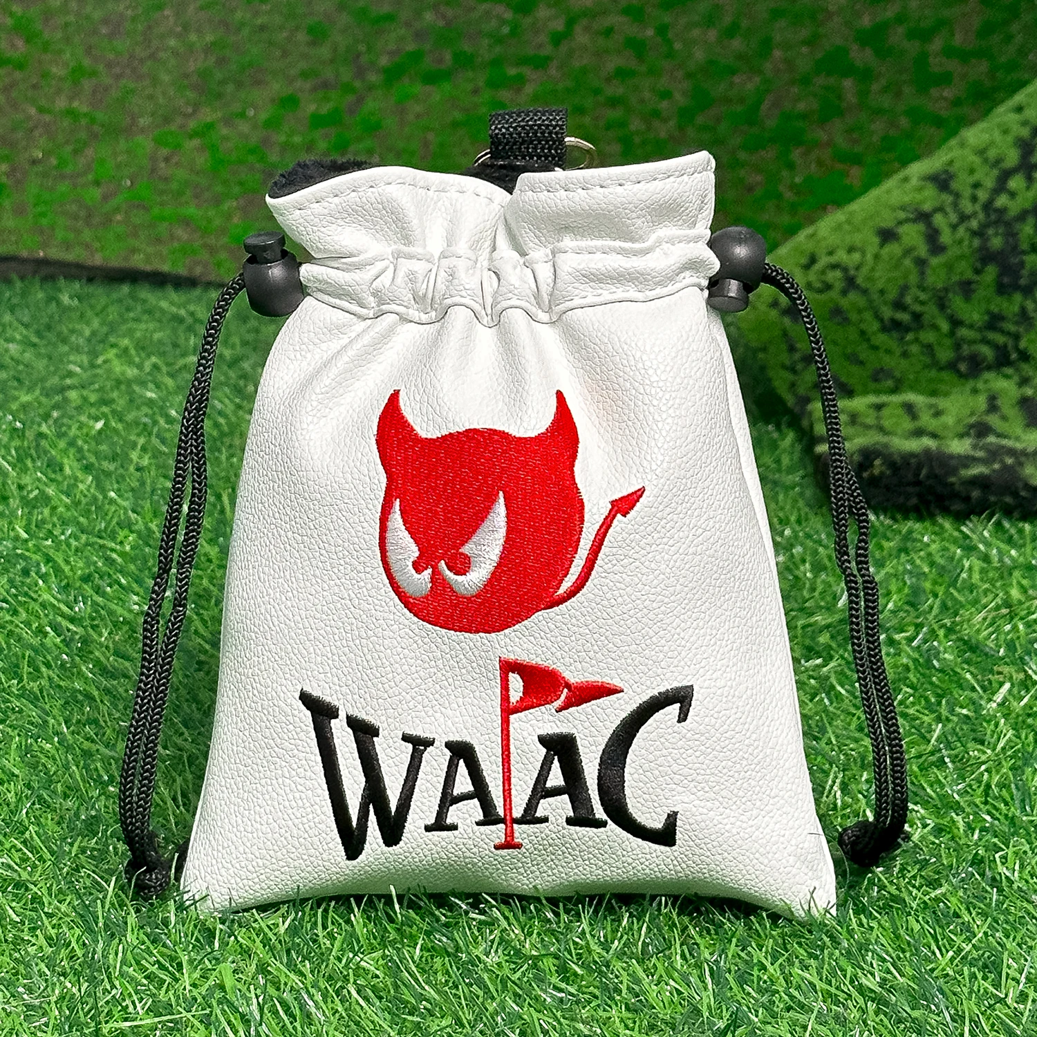 حقيبة جولف برباط مقاومة للماء، حقيبة كروية صغيرة من قماش البولي يوريثان مع سلك برباط لملحقات الجولف، تصميم للجنسين