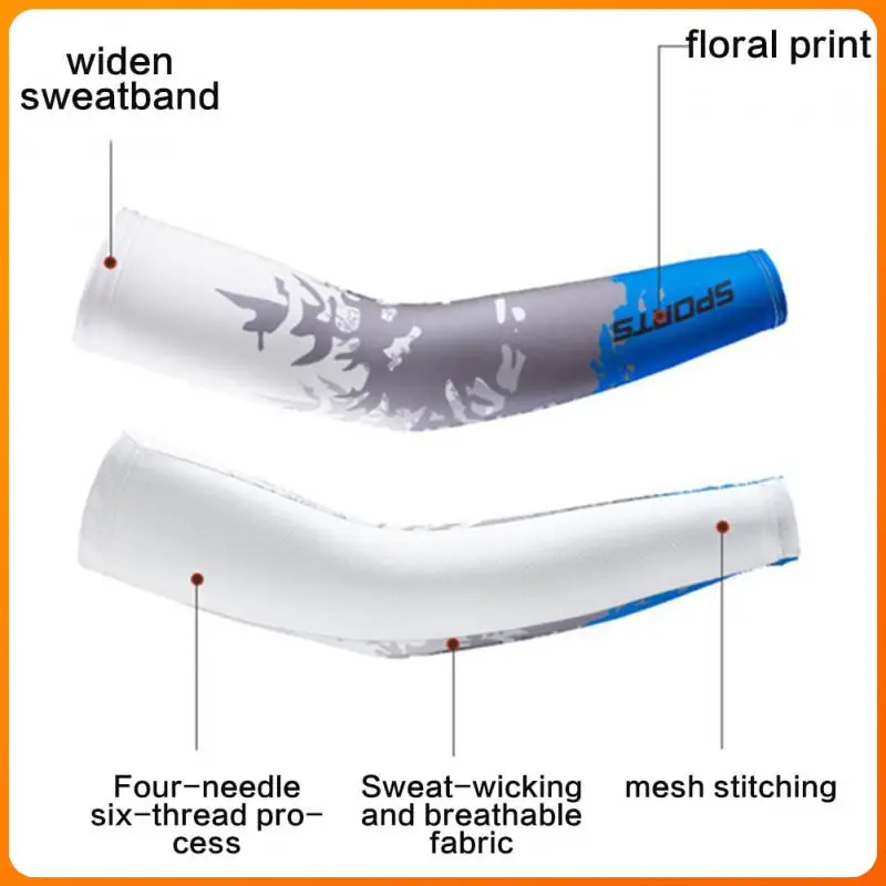 아이스 실크 자외선 차단 슬리브 암 가드, UV 보호 암 커버, 사이클링 및 운전 농구 슬리브 자전거 커프, 1 쌍
