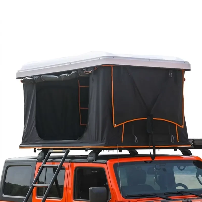 Factory Direct Quick Open Hard Shell Rooftop Tent, Vertical Support Car Hard Top Roof Tent for SUV Pickup Outdoor Camping