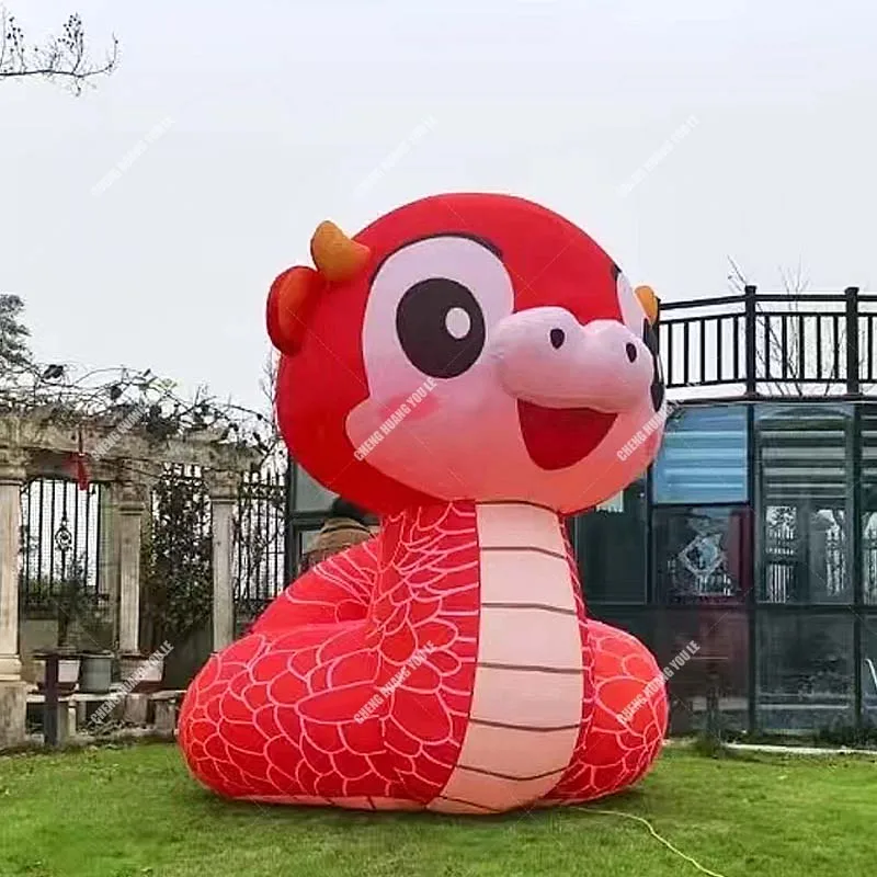 

New Year Decoration Inflatable Snake,Cartoon Snake Model,Promotional Props for Event Advertising