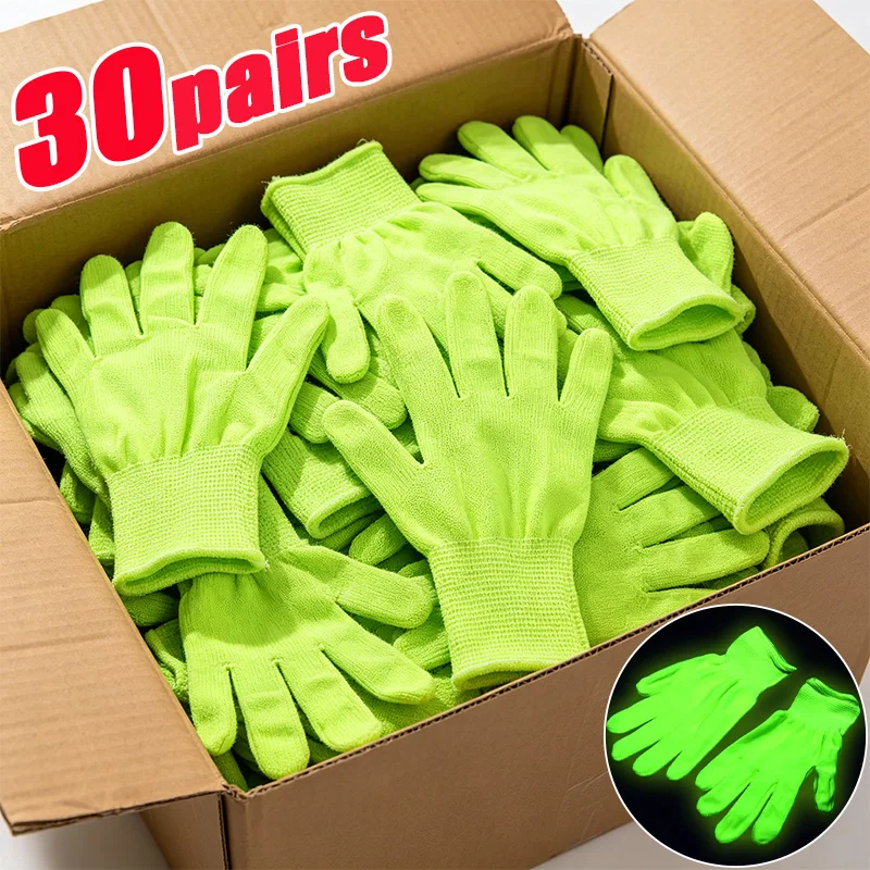 Funny Creative Fluorescent Green Gloves Glow in UV Neon Glove Neon Party Supplies Glow in Blacklight UV Light Theme Party Decor