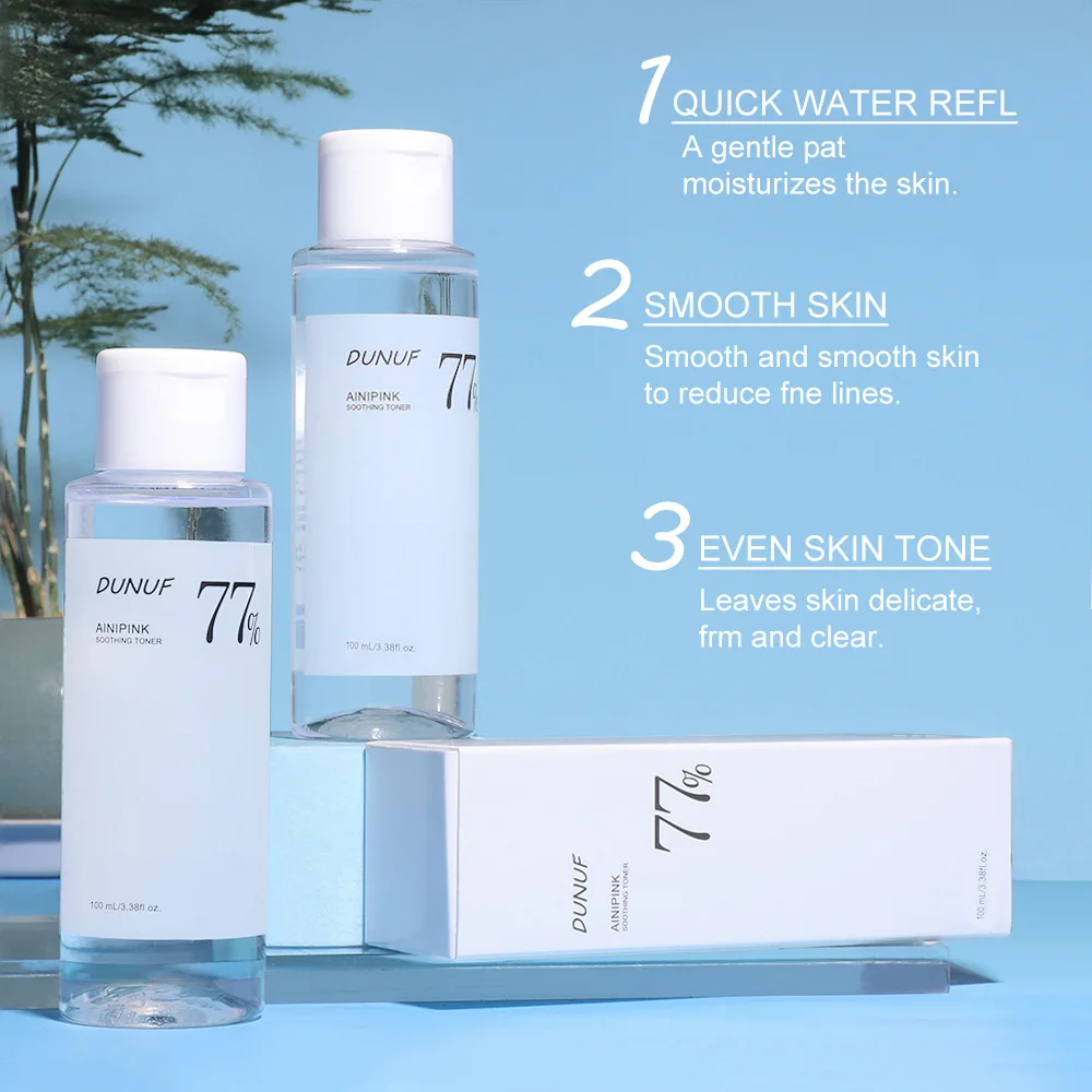 Nuovo toner viso da 100 ml per tutti i tipi di pelle Formula lenitiva senza alcol Idratante e bilanciamento del PH Tonico delicato prima del trucco