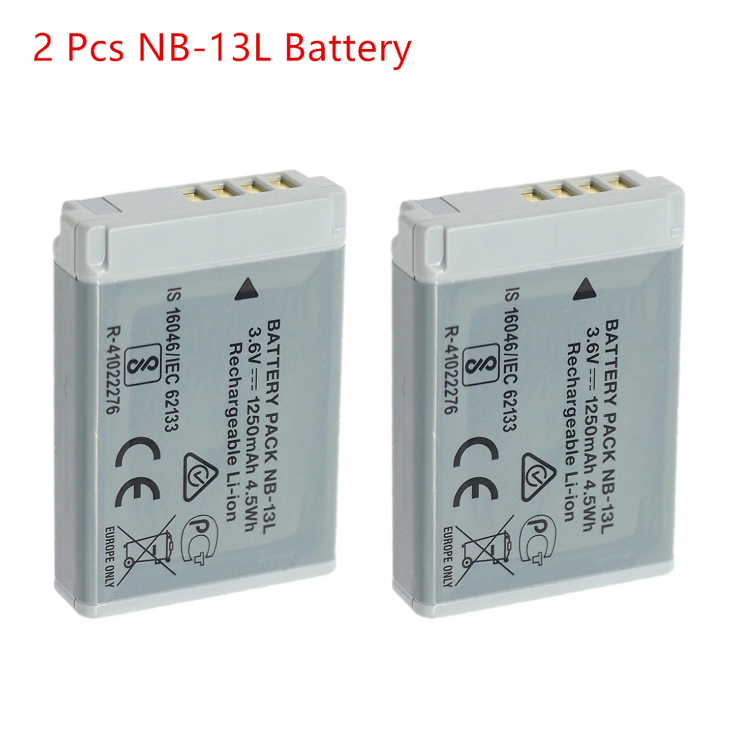 2Pcs NB-13L NB13L Digital Camera Battery for Canon PowerShot G5X G7 X Mark II G7X G9X SX720 SX730 SX740 HS Original quality