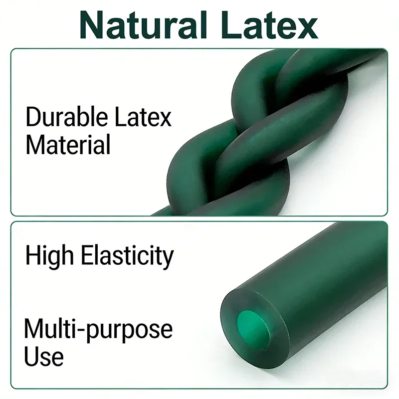 Latex Natural Latex Tube 1636/1836/2040/3060/3080mm Ice Green High Elasticity Rubber Hose Odorless for DIY Slingshot Catapult view 2