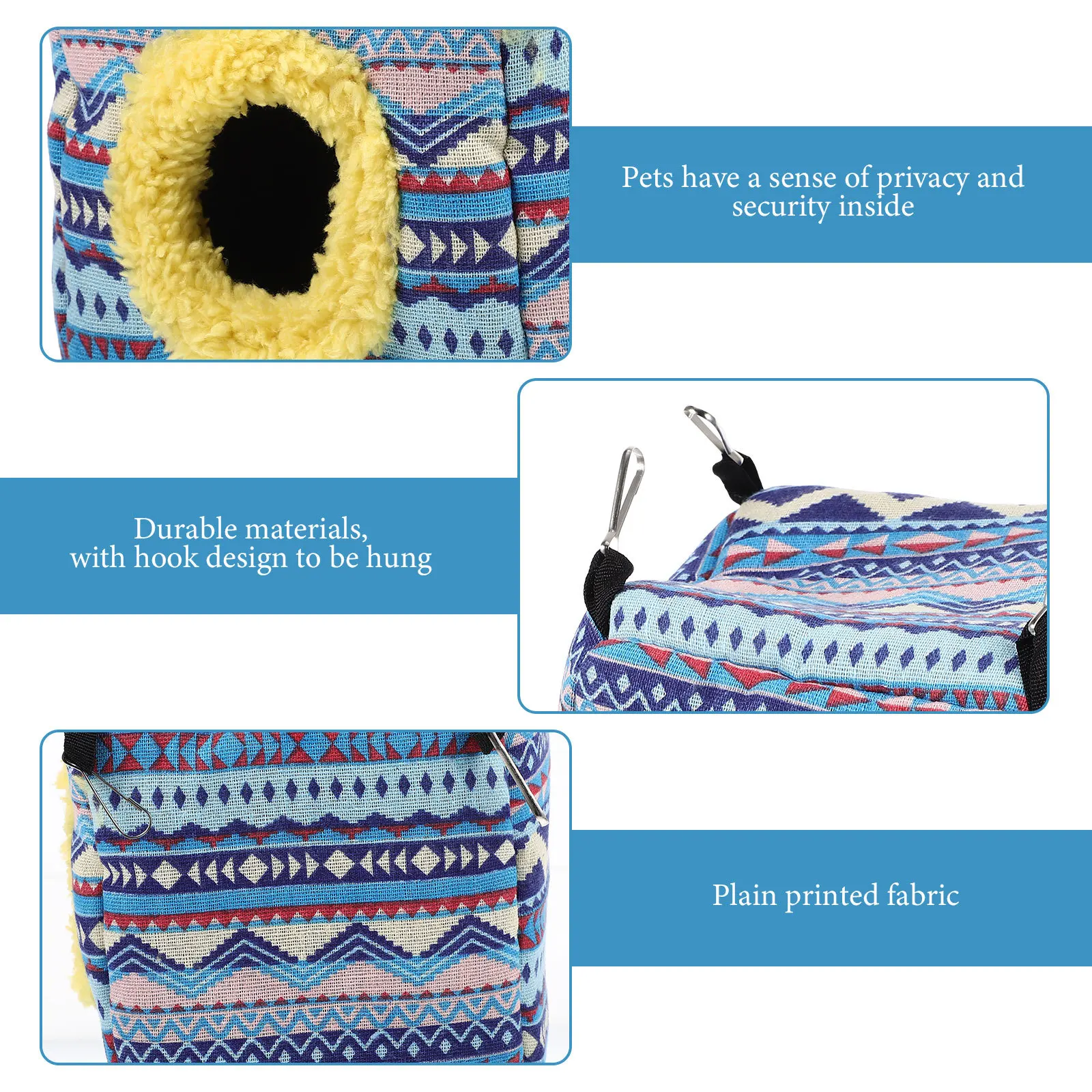 

Cotton Hamster Nest Hanging Bed Warm Hideout Suitable for Rat Hedgehog Guinea Pig Winter Use Hamster Hideout Rat Winter Hammock