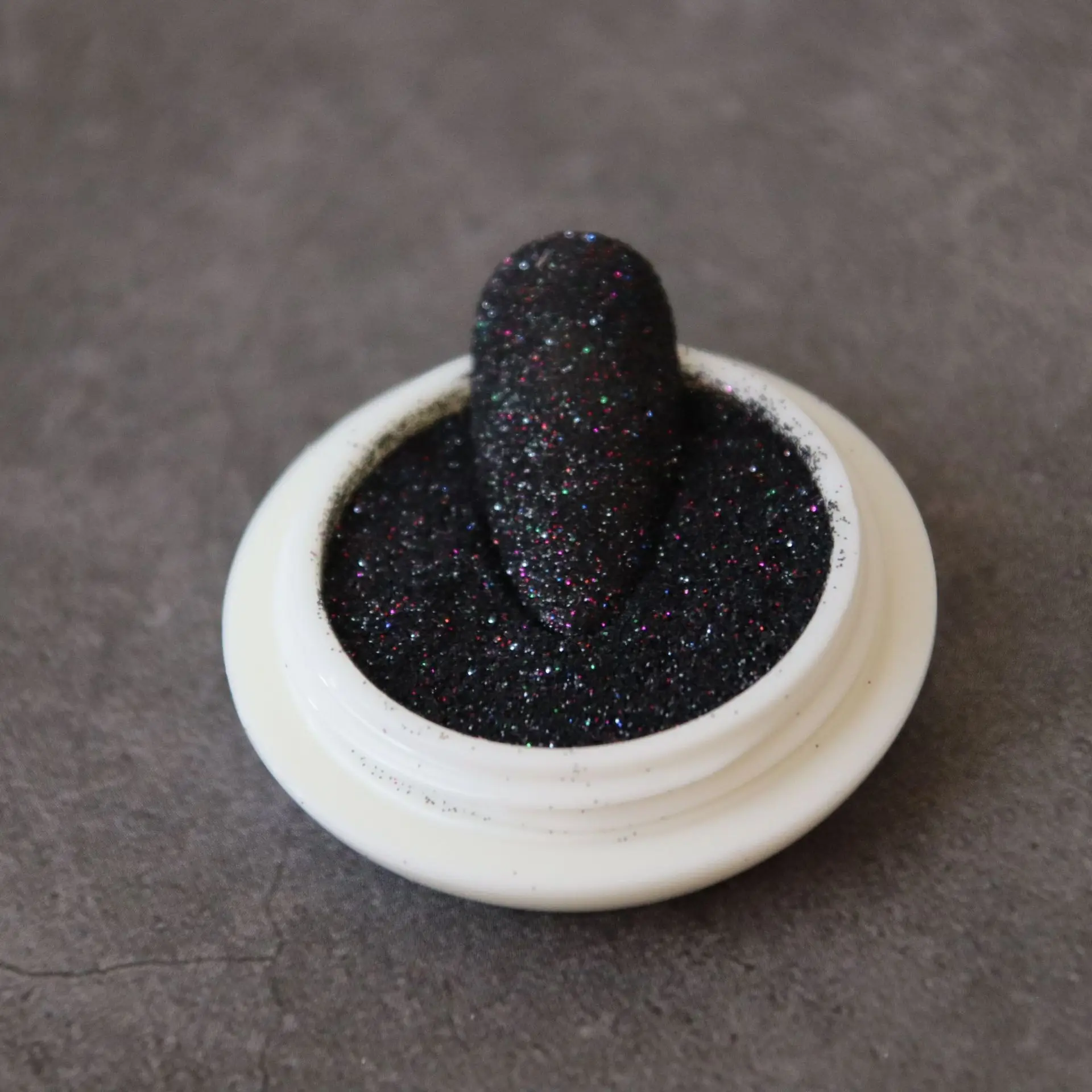 6 colori nero bianco Nail Art zucchero in polvere 3g cromo lucido Glitter pigmento polvere colorato caramelle cappotto effetto unghie fai da te Glitter * &