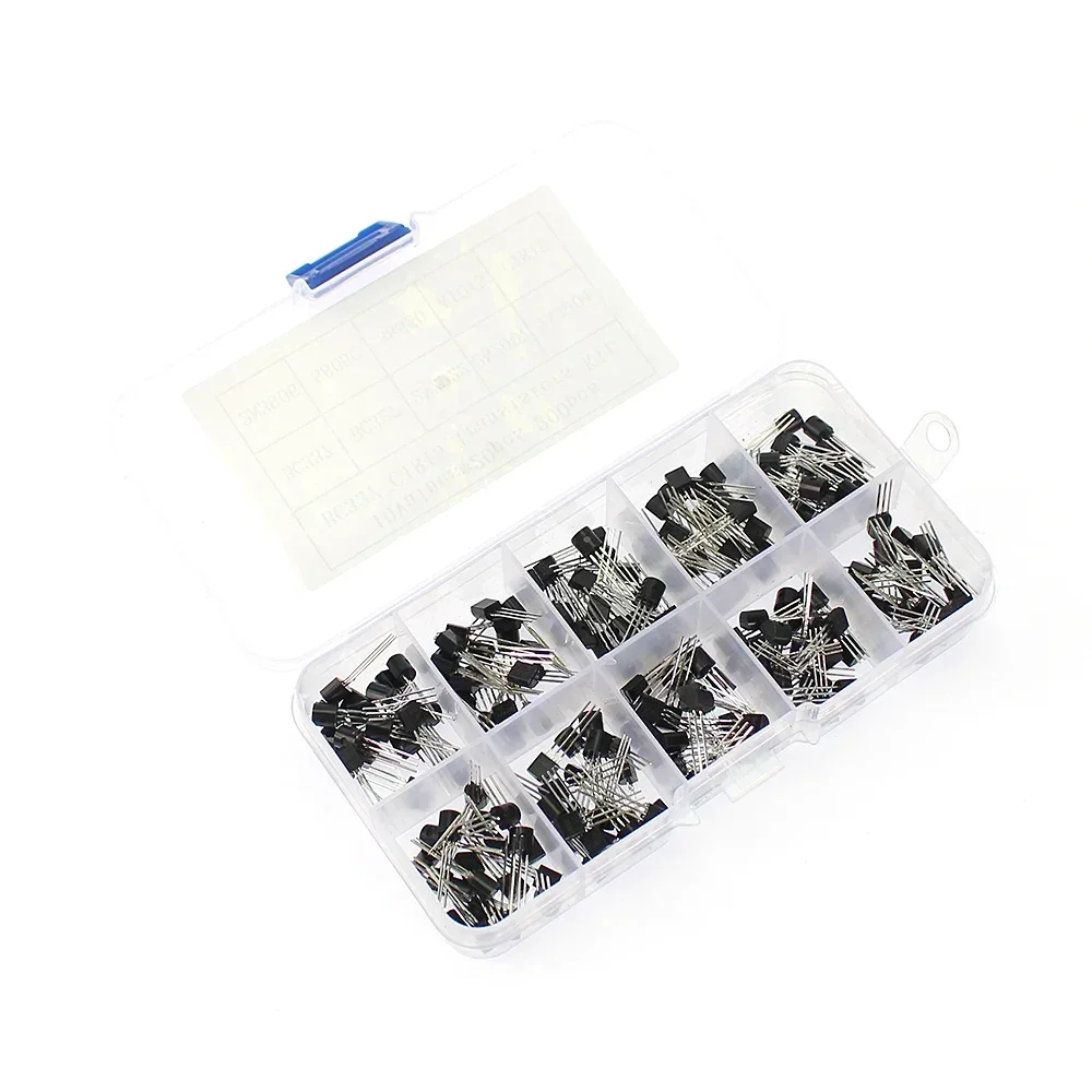 50-900pcs BJT Transistor Kit A1015 BC327 BC337 C1815 S8050 S8850 2N2222 2N2907 2N3904 2N3906 TO92 PNP NPN Triode Transistors Set