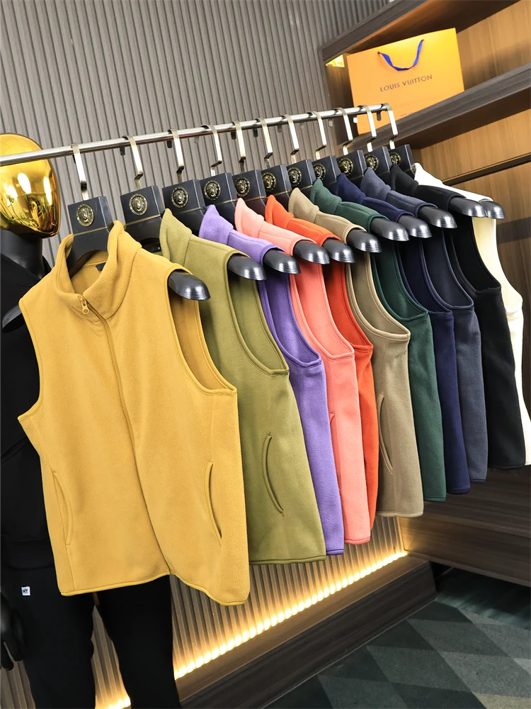 

Одинаковый повседневный уличный мужской жилет на подкладке для пары, зимний теплый полиэстеровый воротник-стойка Faion Urban Sle Sport Scene