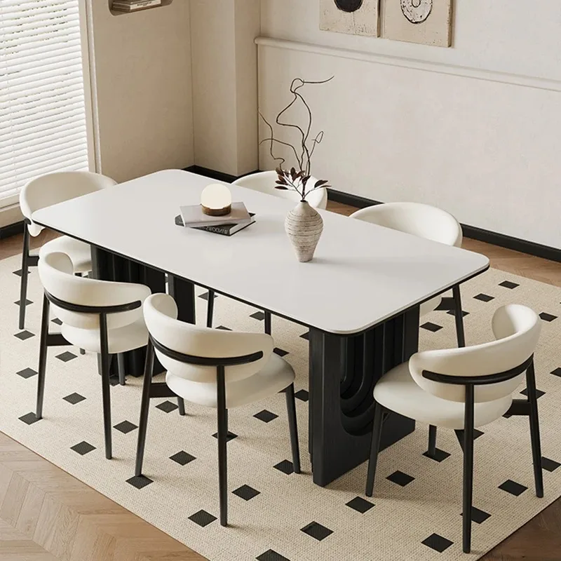 

Italian Restaurant Dining Tables Square Nordic Wooden Kitchen Dining Tables Luxury Modern White Table A Manger Furniture Home