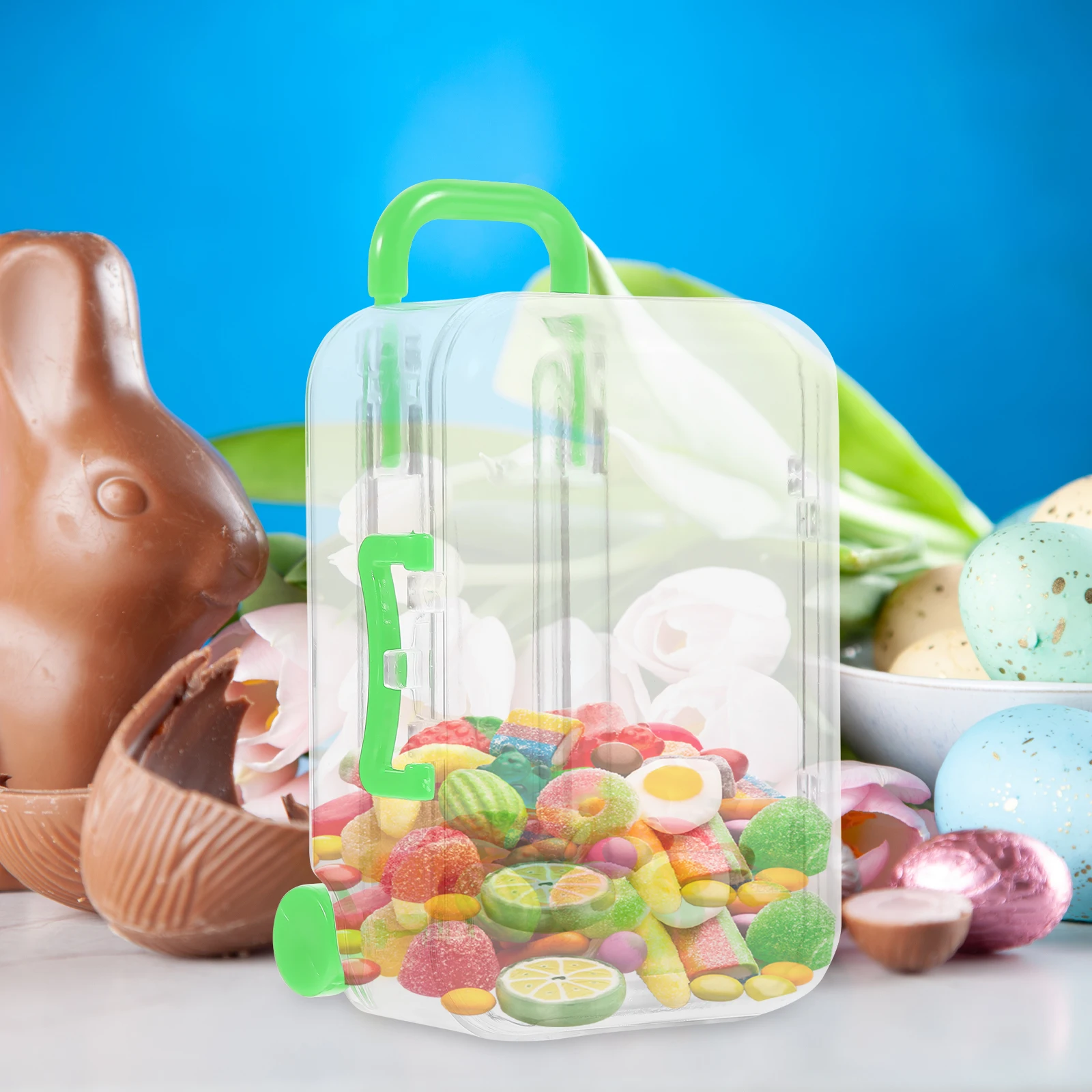 

12Pcs Suitcase Candy Boxes Creative Transparent Candy Storage Cases for Wedding Party Favor Mini Luggage Gift Boxes