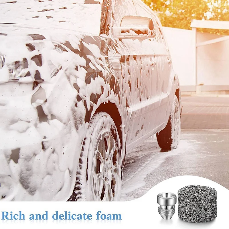 12 штук наконечников насадки для отверстия для пены и 24 штуки пенообразователя, универсальное резьбовое сопло 1,1 мм и сетчатый фильтр