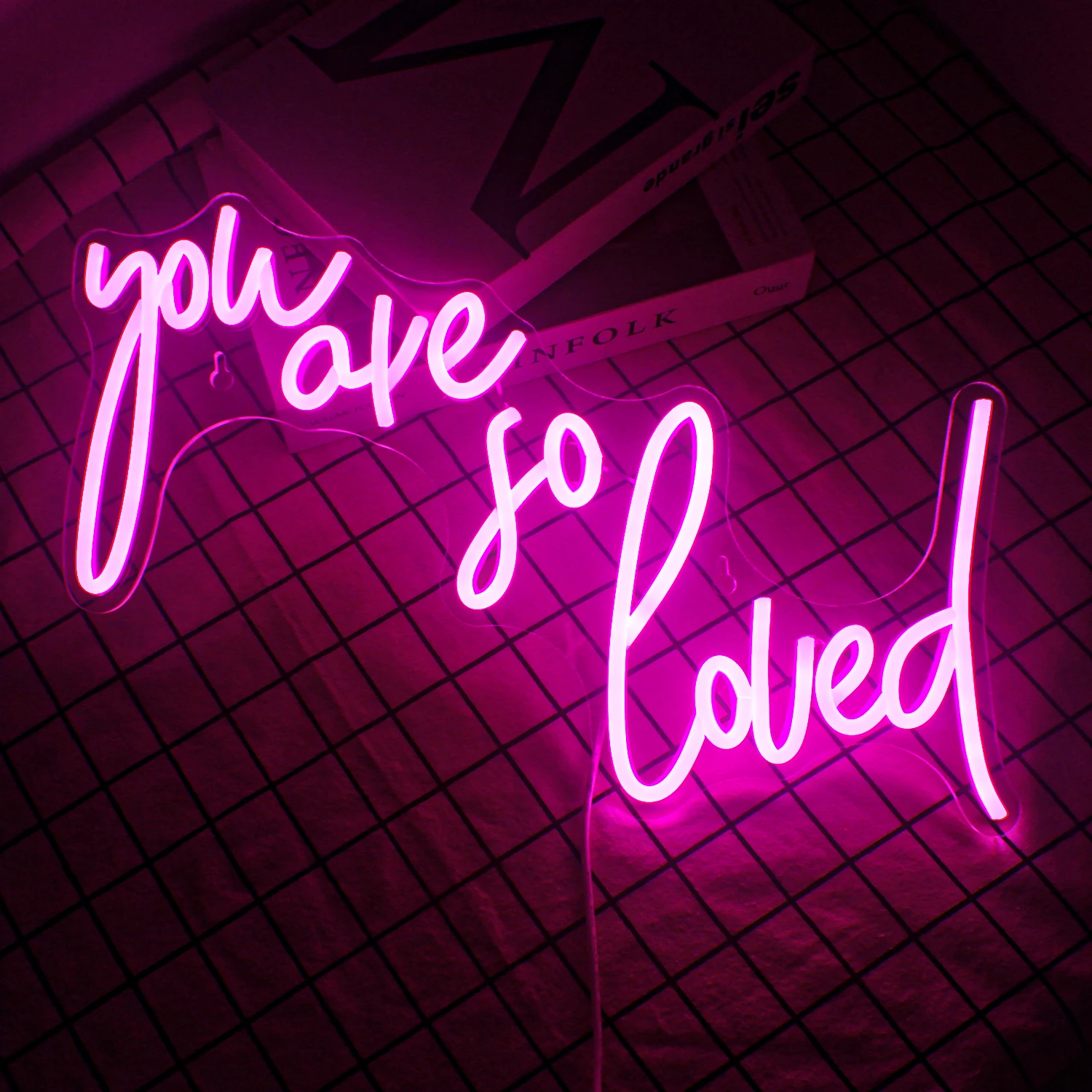 Rosa Sie sind so geliebt Neon Sign usb Neonlichter für Schlafzimmer Bar Mann Höhle Party Geburtstag Hochzeits geschenke Wand dekoration LED Brief