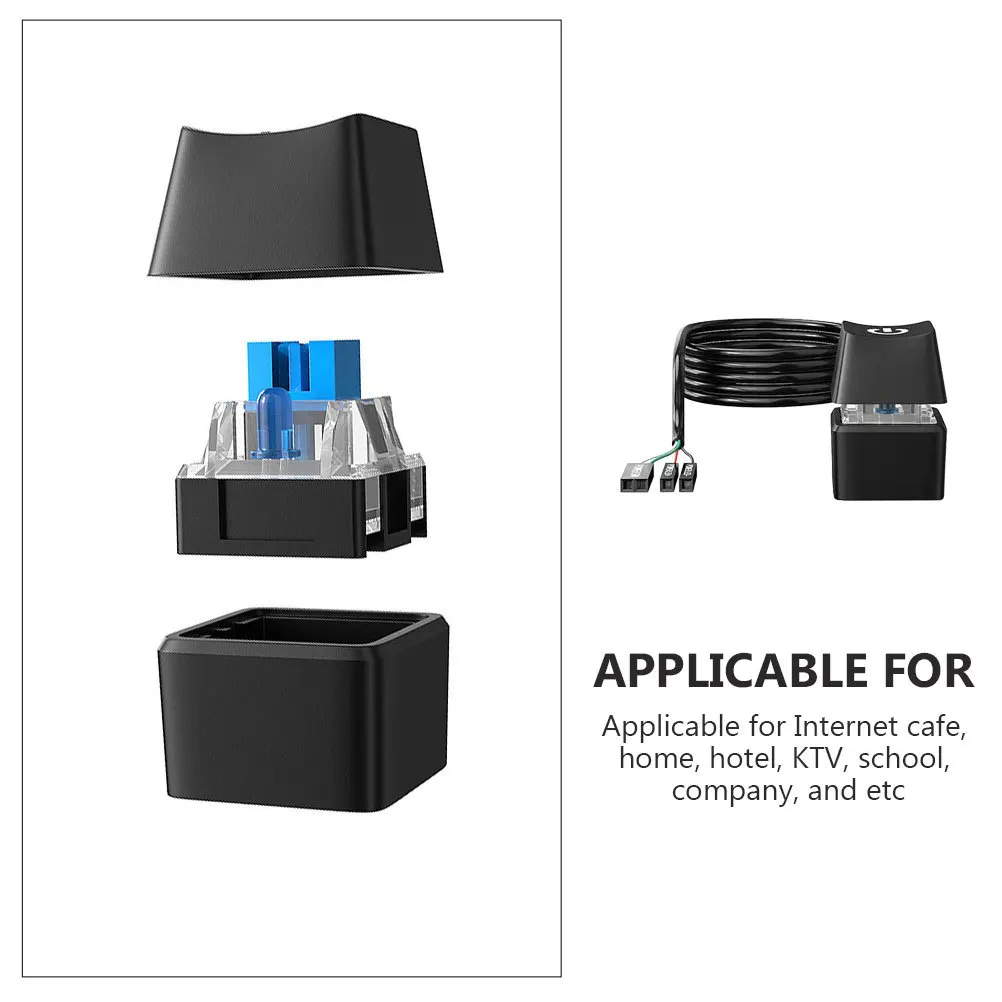 

External Pc Power Button With Led Indicator Remote Start For Desktop Computer Case Motherboard Power Supply Control Adapter