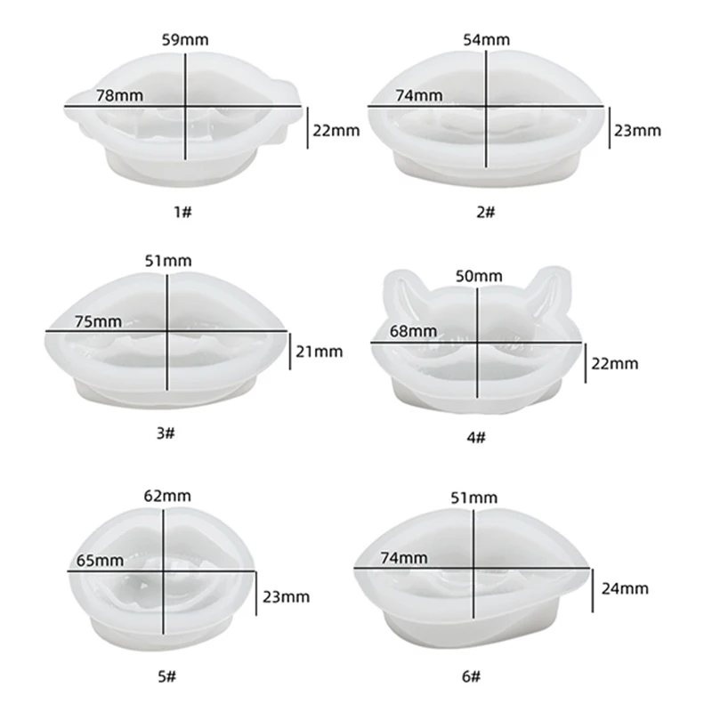 3D форма для губ из эпоксидной смолы, силиконовая форма, сексуальная женская трехмерная форма для губ, красных губ, клыки, губы для Хэллоуина