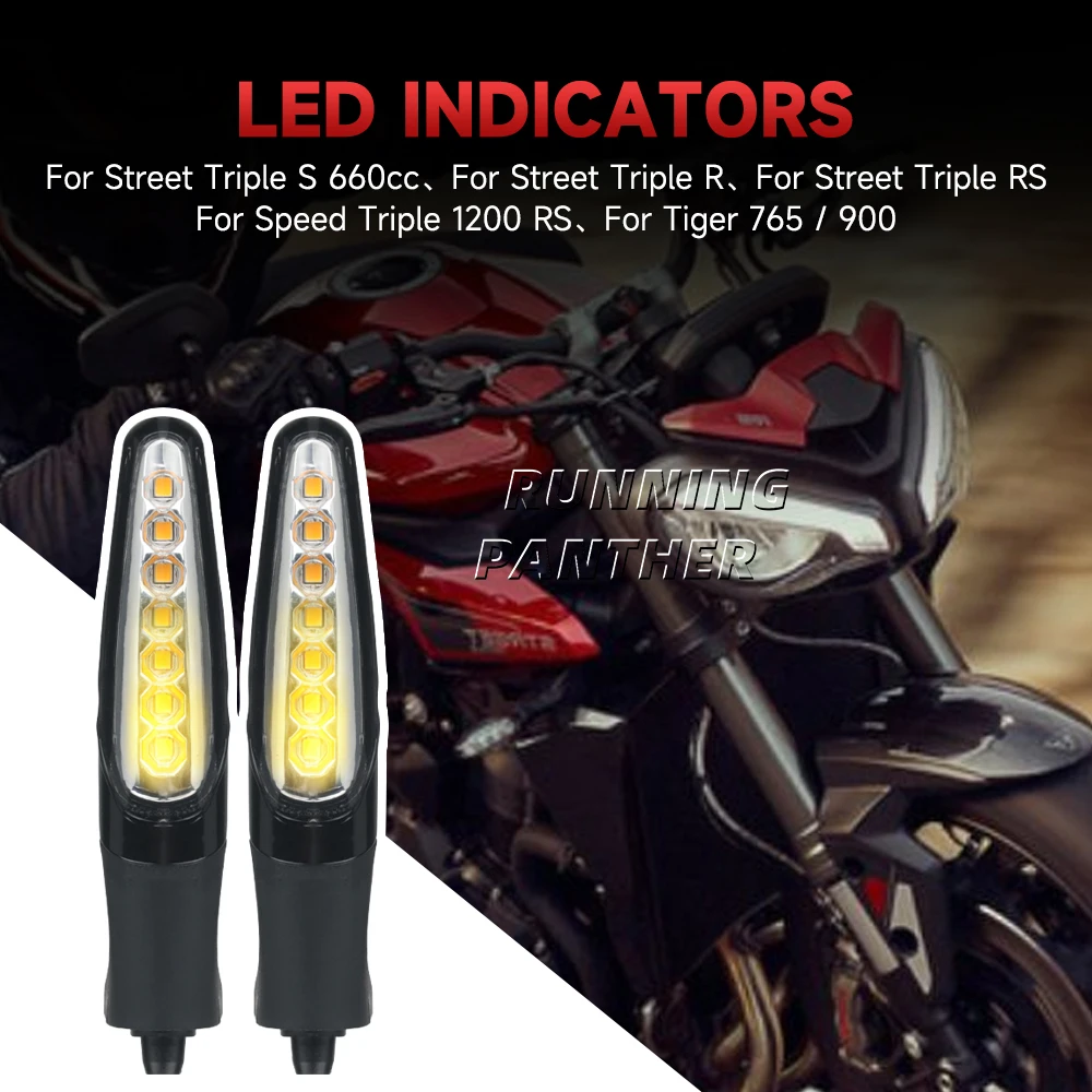 

New motorcycle parts LED indicator light, fluid turn signal light For Street Triple S 660cc Street Triple R Street Triple RS
