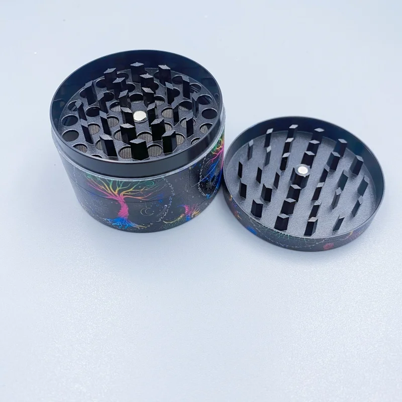 40/50/60mm Boho Tree Herb Grinder 4-Layers Manual Spice Salt Mill Pepper Mortar Grass Tobacco Grinder Smoking Cigarette Tool - view 4