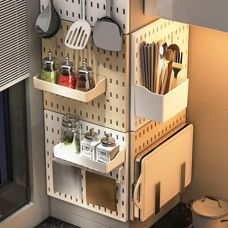 Pegboard Combination Kit with 4 Pegboards,DIY Combination Hole Board for Wall Organizer, Crafts Organization, Ornaments Display