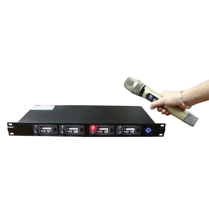 مثل الصوت WM-4000U معدات تسجيل مسرح الموسيقى الاحترافية ميكروفون كاريوكي محمول باليد ميكروفون UHF