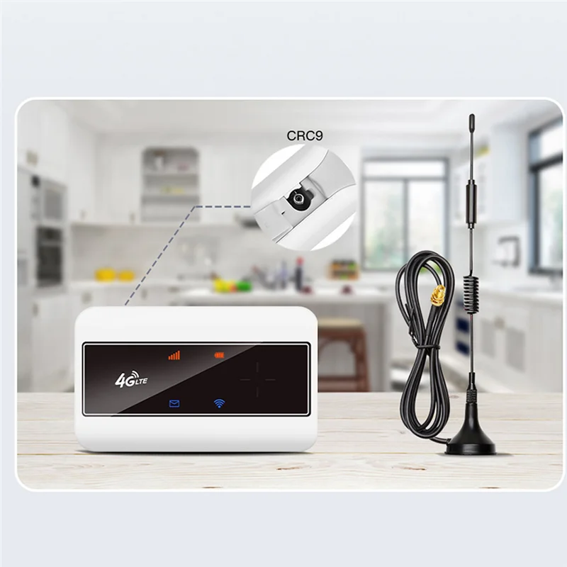 4G WiFi portabel saku eksternal antena Port CRC9 Hotspot Router LTE ponsel nirkabel tidak terkunci dengan Slot kartu Sim