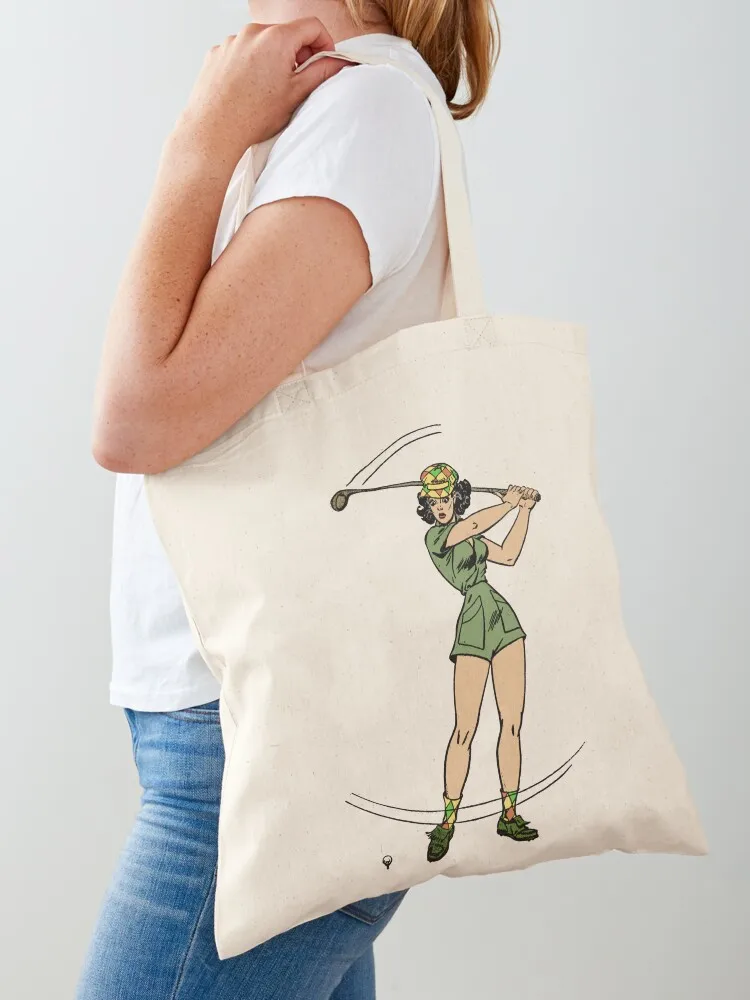 

Golf girl Tote Bag Large bags for women custom bags tote bags men Canvas bag for women