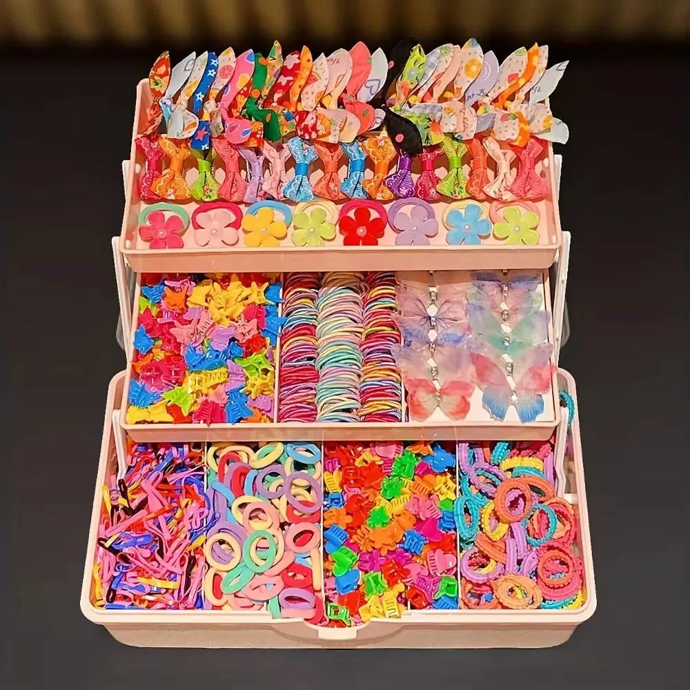 555 Teile, geeignet für die Alltagsoutfits von Mädchen, ein festliches Haaraccessoire-Set für Reisen im Freien. – Detail 5