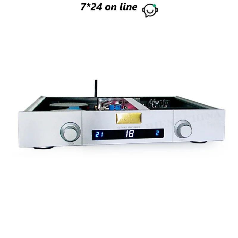 

LY-211 C27 Fully Balanced Remote Control Hifi cCass A Tube Pre-amplifier with BT5.0 4pcs OPA2604 Pre Amplifier