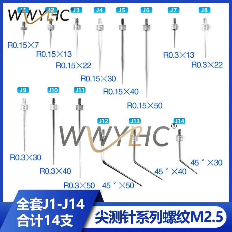 Micrometer Flat Measuring Head Needle Height Gauge Dial Spherical T-shaped Pointed
