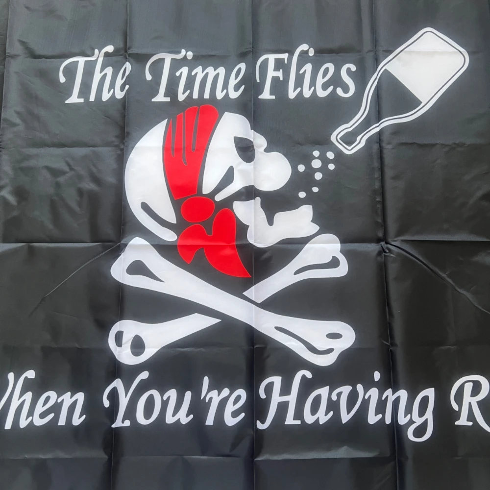 YIXIN 90x150cm Large Skull Headband Crossbones Pirates Flag Jolly Roger Roger Hanging With Grommet