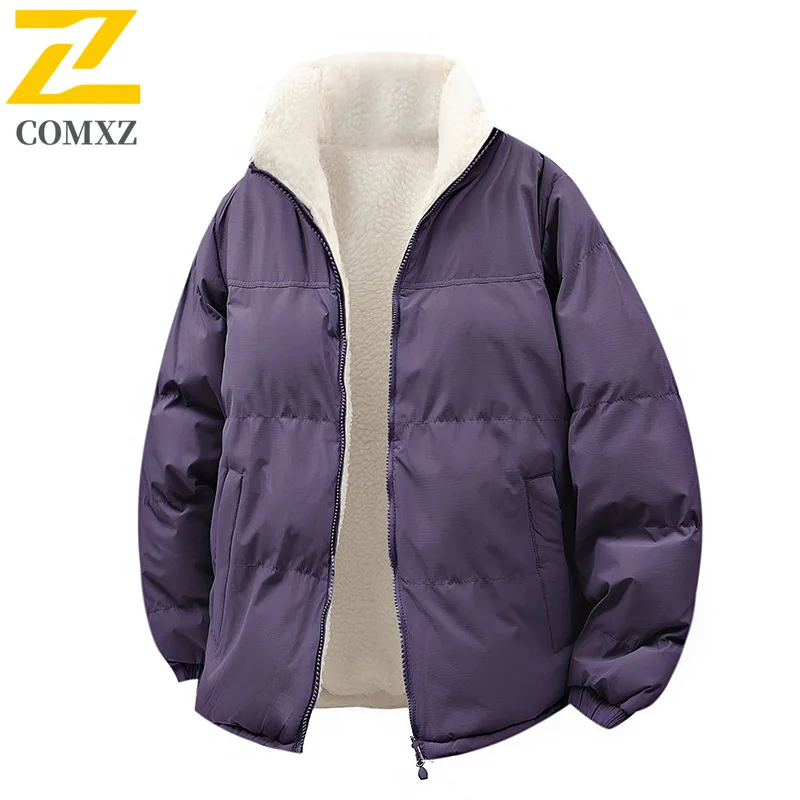 سترة COMXZ للرجال سروال قصير للأعمال غير رسمي بقصة ضيقة وياقة واقفة مقاوم للماء معطف مقاوم للرياح للتنزه والتخييم والصيد 2025 #2