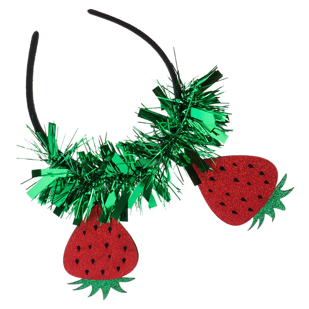 Strawberry Headband Headbands Women Hairbands Party Headdress Plastic Fruit Headpiece Women's Girl