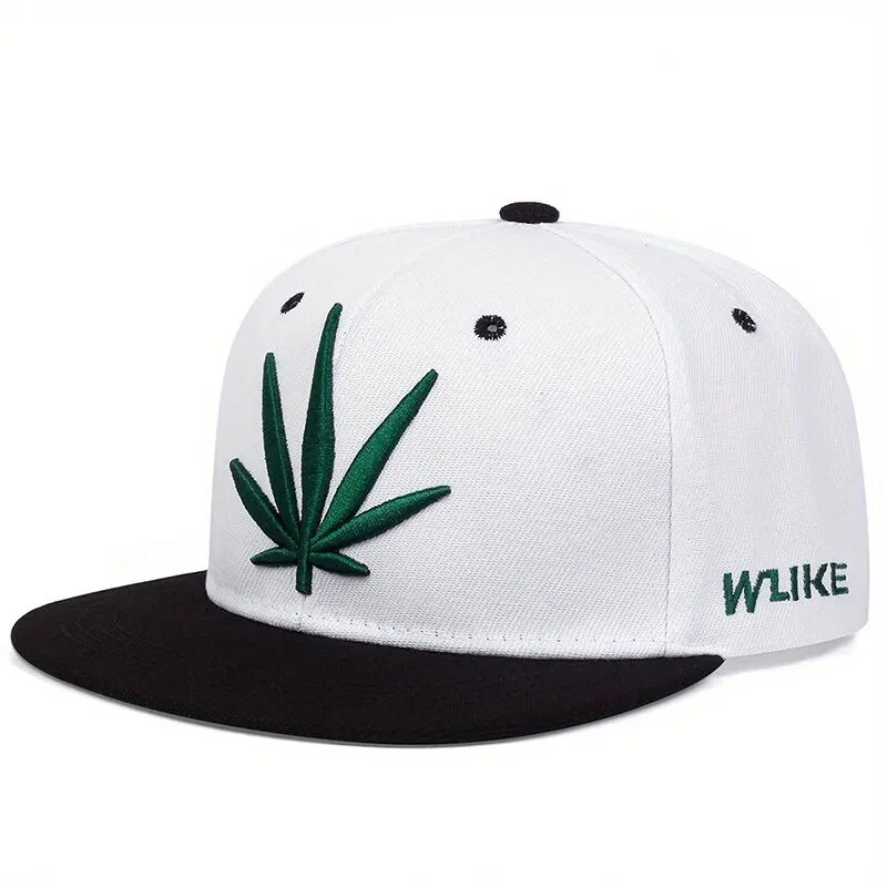 Unisex Plant Embroidery Hip-hop Hats Outdoor Adjustable Casual Baseball Caps Sunscreen Hat