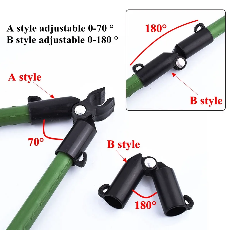 10Pcs 16mm Plants Gardening Bracket ,2/3/4/5-way Pipe Garden Greenhouse Bracket Rod Joints Frame Building Fixed Accessories DIY