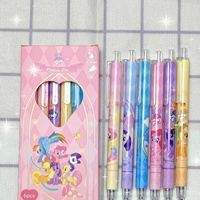 Anime Kawaii Cute My Little Pony Neutral Pen Signature Pen Carbon Pen Stationery Student 0.5Mm Black Cartoon Birthday Girls Gift