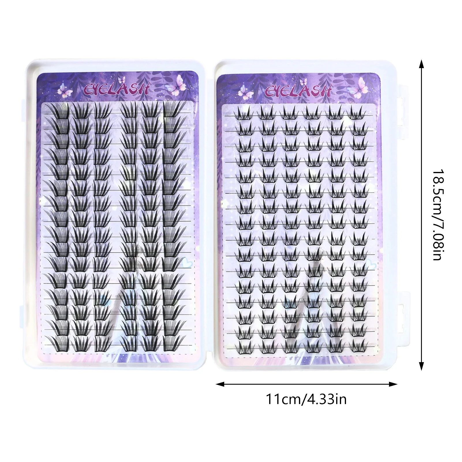 Natuurlijke Valse Wimpers Individuele cluster Synthetische Vezels C Krul 9-12mm Mix Lengtes Wimperverlenging Voor Beginners Cosmetica