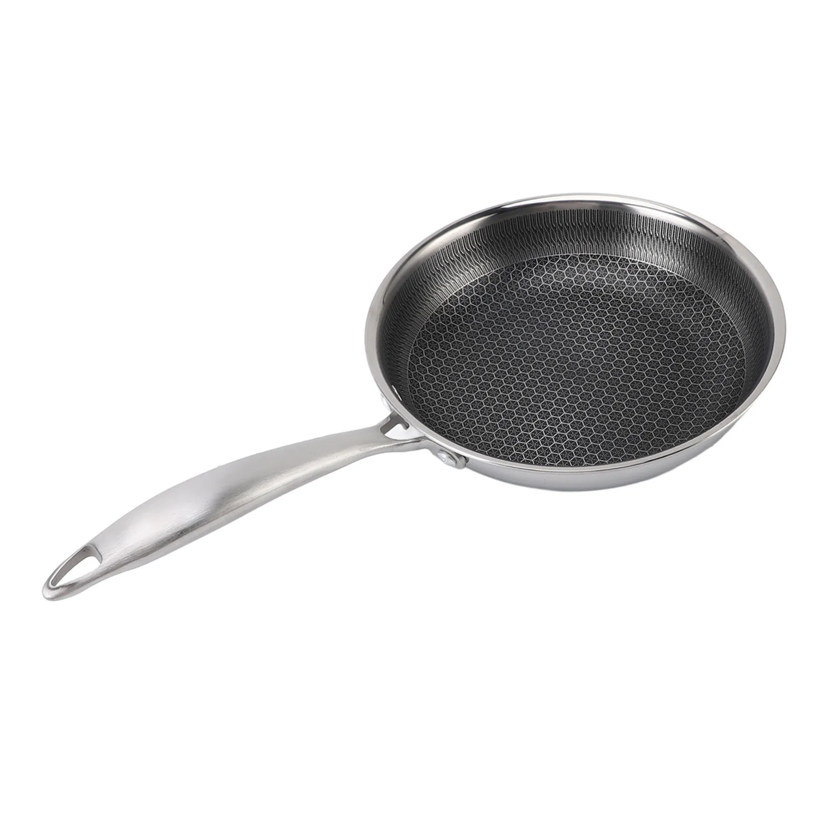 316 Stainless Steel Frying Pan Compound Bottom Universal Prevents Stick Easy to Clean Fry Pan for Induction Cooktops Gas Cooktop